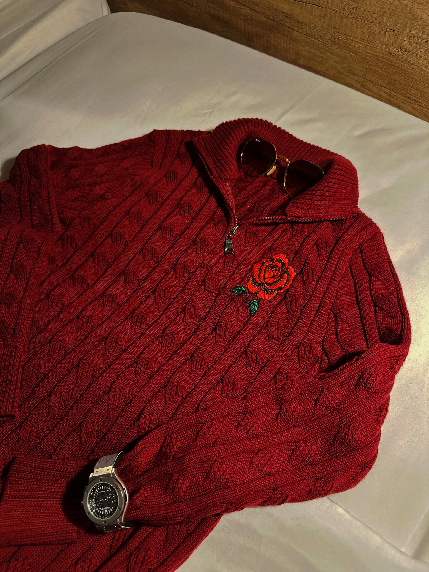 Wine Red (Half-zip Sweatshirt)